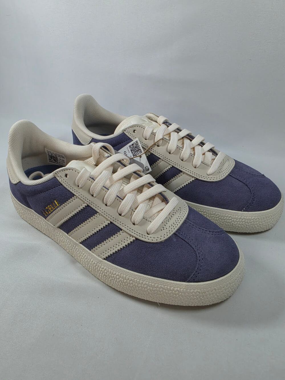 Adidas Gazelle ADV – Purple/Cream/Gold – Men’s 7 / Women’s 8 – Brand New in Box